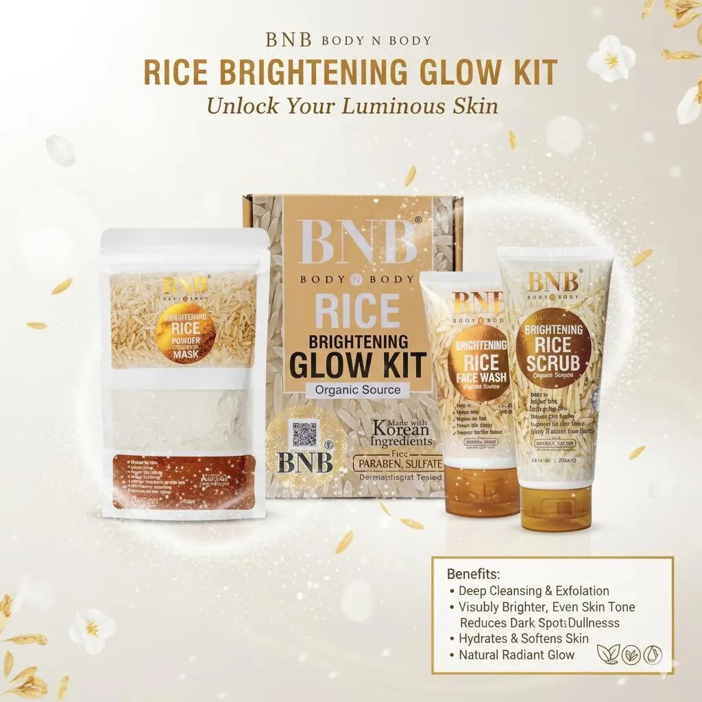 Rice Brightening Glow Kit for Glass Skin - 3 Step Routine
