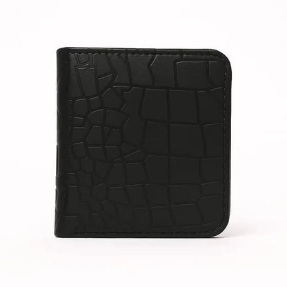 Men's Black Leather Wallet with Card Slots
