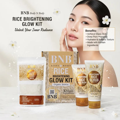 Rice Brightening Glow Kit for Glass Skin - 3 Step Routine