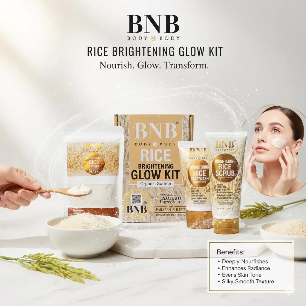 Rice Brightening Glow Kit for Glass Skin - 3 Step Routine