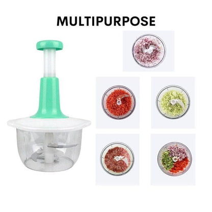 Manual Food Chopper Multicolor Plastic Kitchen Essential
