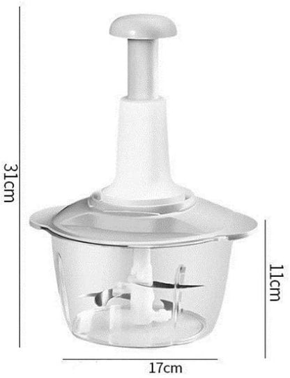 Manual Food Chopper Multicolor Plastic Kitchen Essential