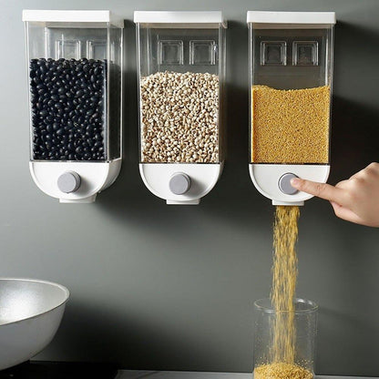 Wall-Mounted Grain Dispenser Set for Home Kitchen