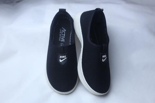 Women's Black Rexine Casual Slip-On Pumps