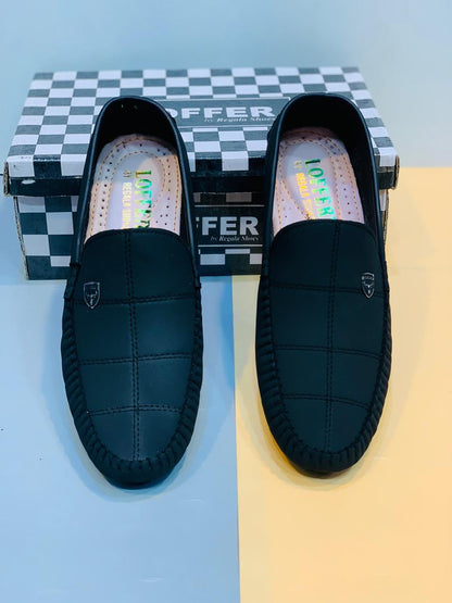 Men's Black Rexine Casual Loafers – Stylish &amp; Comfortable