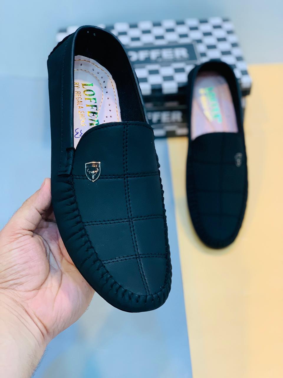 Men's Black Rexine Casual Loafers – Stylish &amp; Comfortable